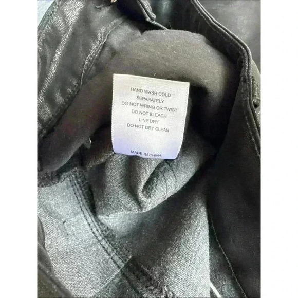 Chelsea & Violet Faux Leather Pants Size 25 Zipper Bottom Five Pockets Moto - Picture 7 of 8